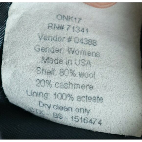 VINTAGE L.L. BEAN - WOMEN'S GRAY WOOL CASHMERE BLEND BLAZER JACKET - SIZE 10P - Picture 12 of 12